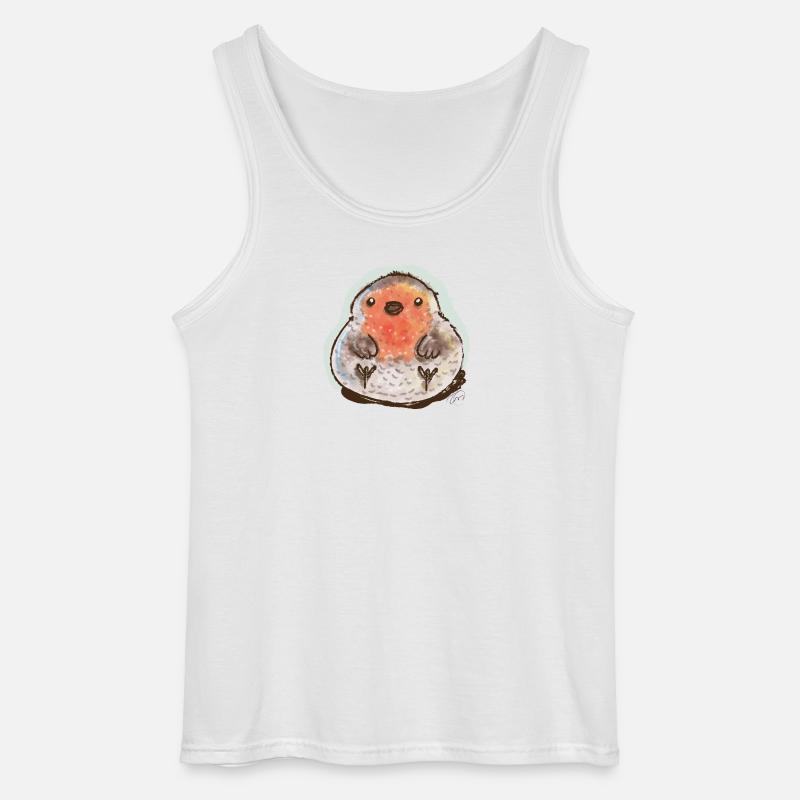 Bubble Robin - Gildan Männer Tank Top - Weiß