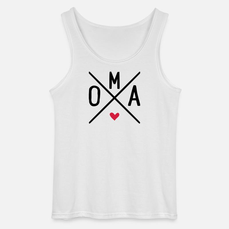 oma - Gildan Männer Tank Top - Weiß
