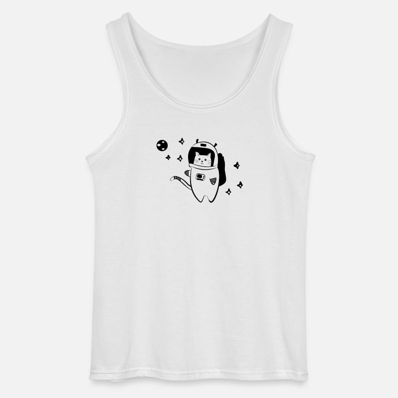 Cool kat i rummet - Gildan tanktop til mænd - hvid
