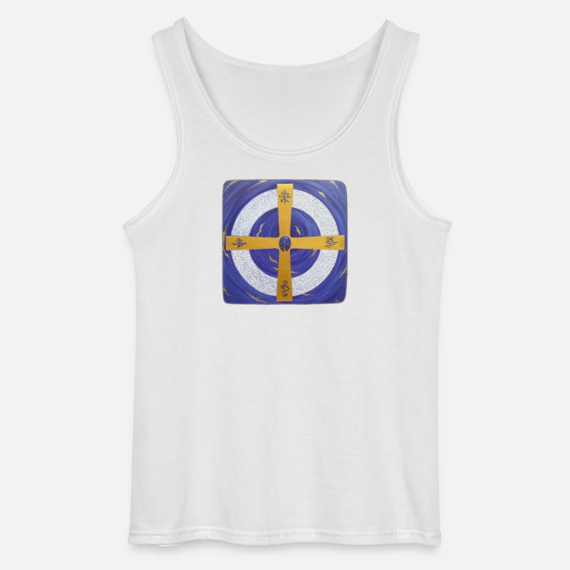 Kristall-Sternentor von Erzengel Michael - Gildan Männer Tank Top - Weiß