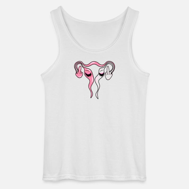 Eierstöcke / Gebärmutter mit Lashes - Gildan Männer Tank Top - Weiß