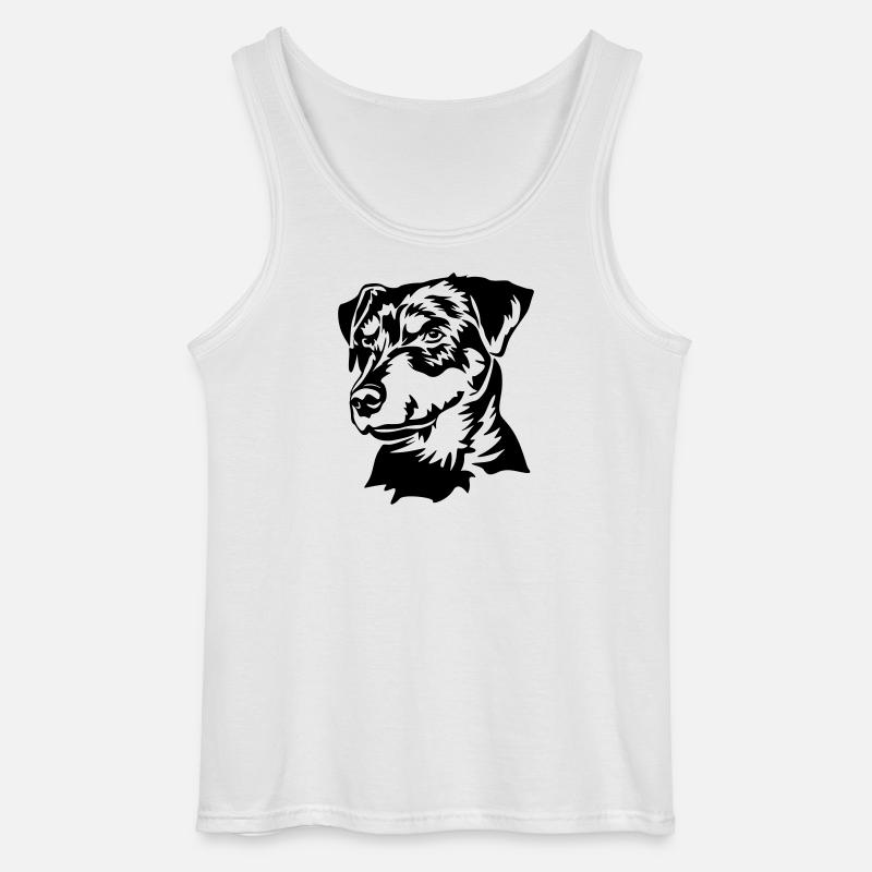 German Jagdterrier head - Gildan Men’s Tank Top - white