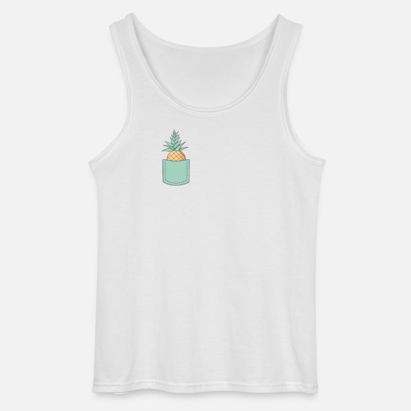 pocket pineapple - Gildan Männer Tank Top - Weiß
