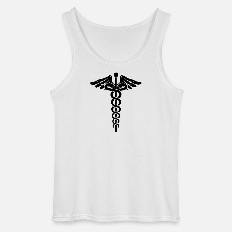Äskulapstab Asklepiosstab - Gildan Männer Tank Top - Weiß