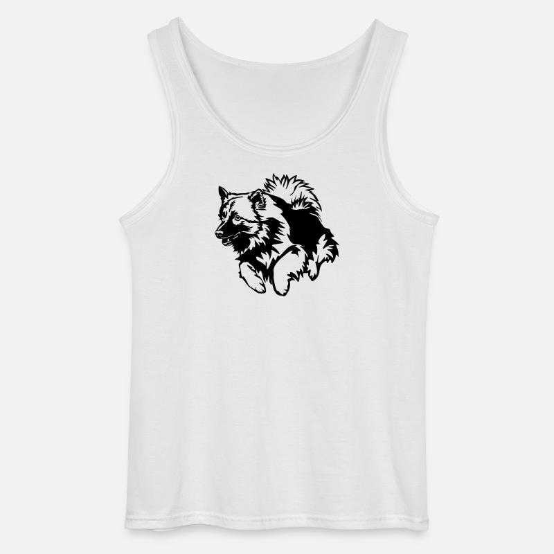 Wolfsspitz - Gildan Männer Tank Top - Weiß