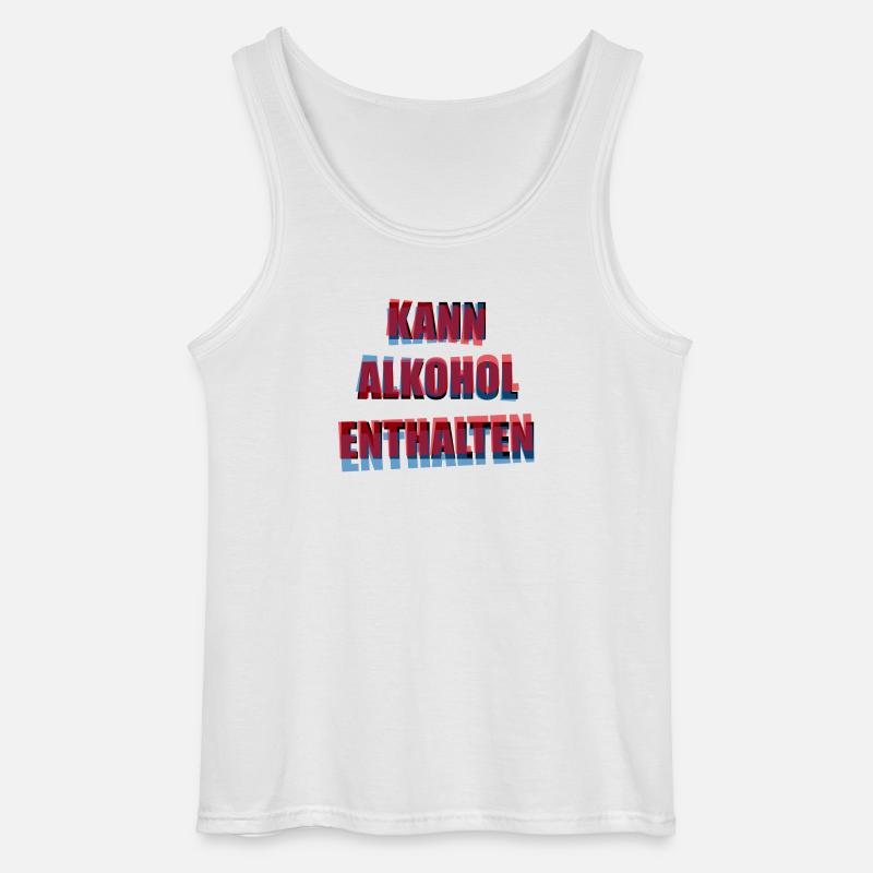 Kann Alkohol Enthalten - Gildan Männer Tank Top - Weiß