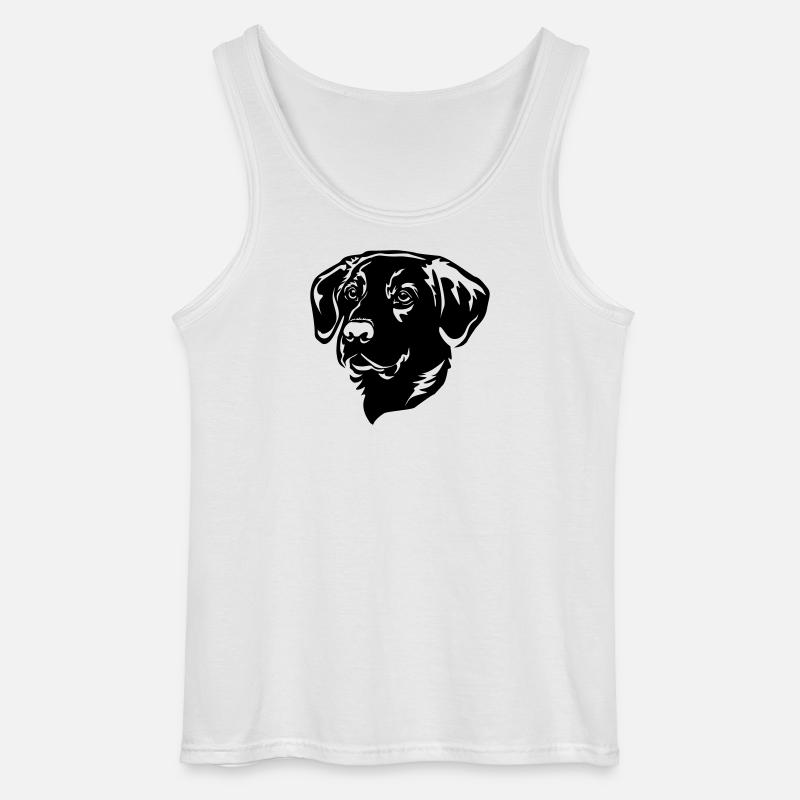 Labrador Kopf - Gildan Männer Tank Top - Weiß