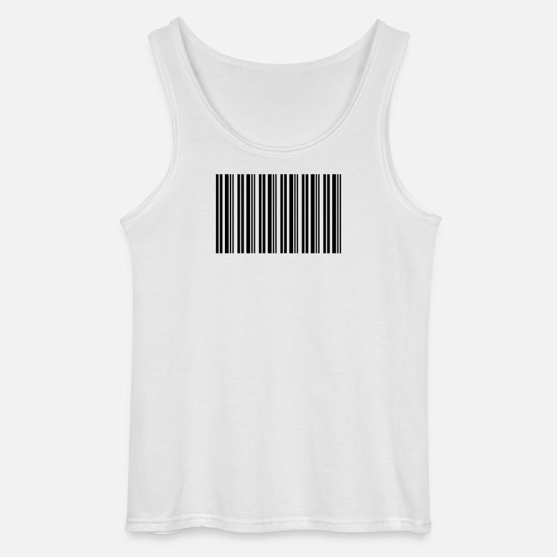 Barcode Strichcode Nerd IT Technik Design - Gildan Männer Tank Top - Weiß