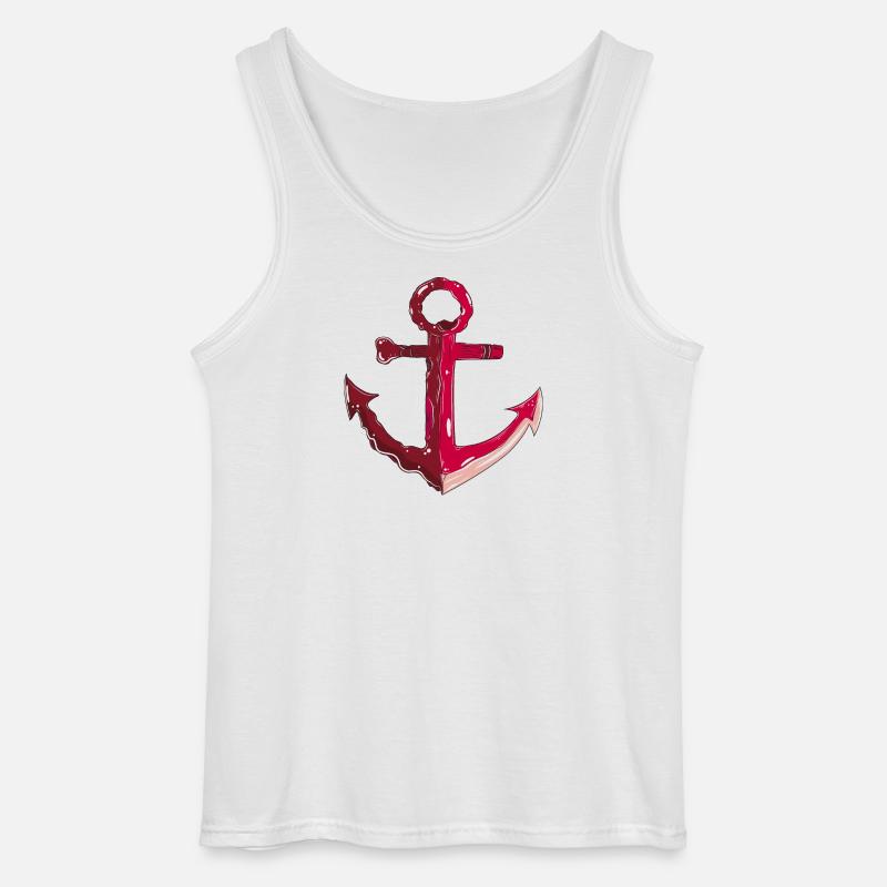 Anker - Gildan Männer Tank Top - Weiß