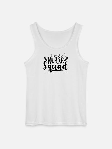 Nurse Squad Nursing Team Saying - Gildan Men’s Tank Top - white