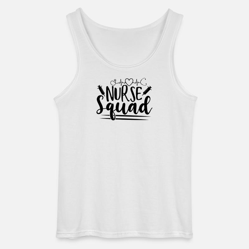 Nurse Squad Pflege Team Spruch - Gildan Männer Tank Top - Weiß