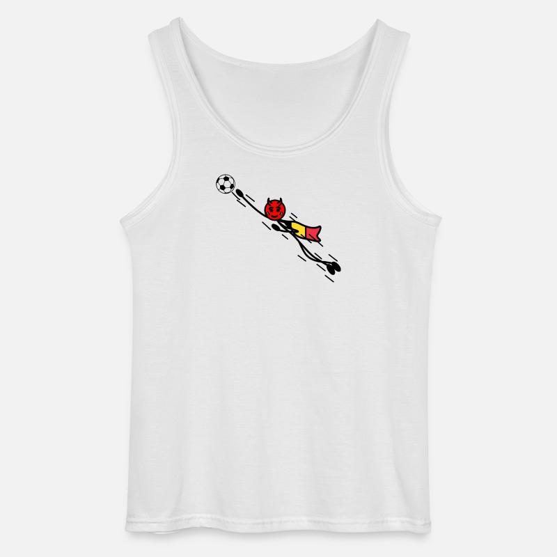 Flying Red Devil Held Keeper - Gildan Männer Tank Top - Weiß