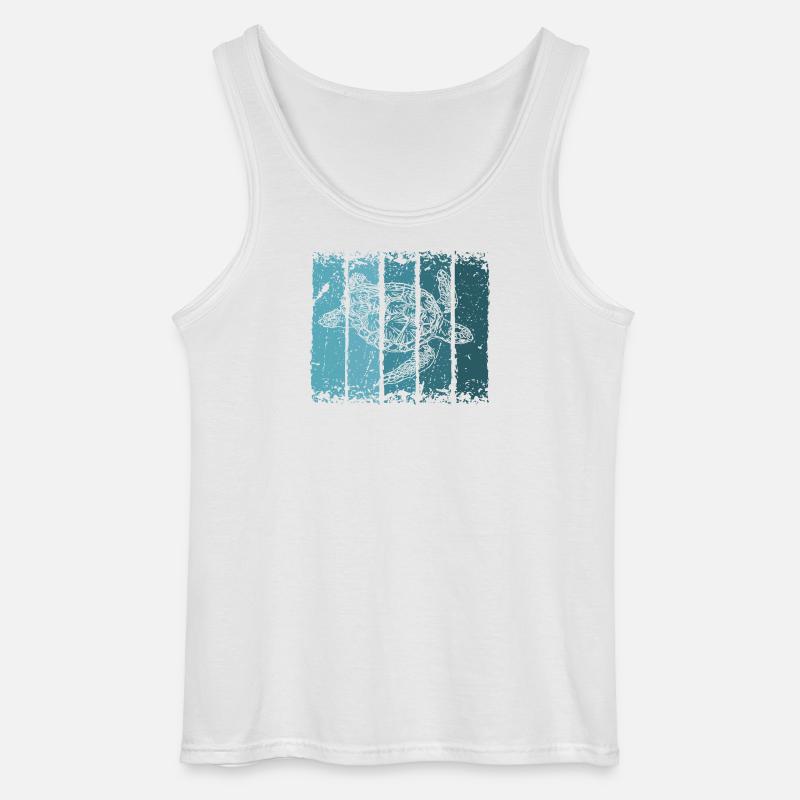 Schildkröte - Gildan Männer Tank Top - Weiß