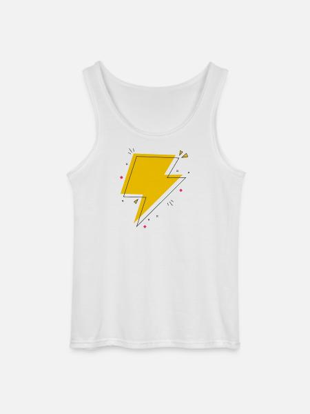 Dynamic Ray in Yellow and Black - Gildan Men’s Tank Top - white