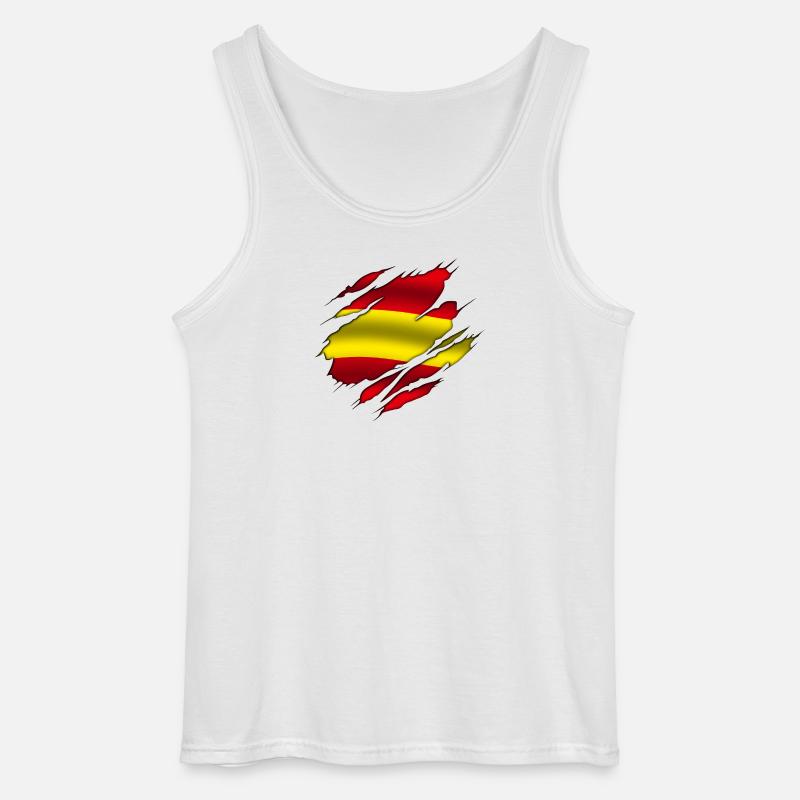 Spanien - Spanien - Spanien - Zerrissenes Design - Gildan Männer Tank Top - Weiß