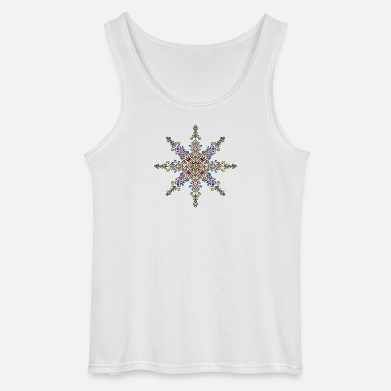 Mandala | Bunt | Leben | Geschenkidee - Gildan Männer Tank Top - Weiß