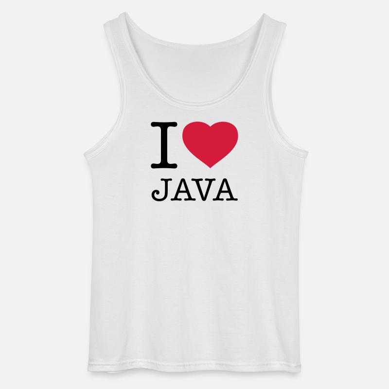 I LOVE JAVA - Gildan Männer Tank Top - Weiß