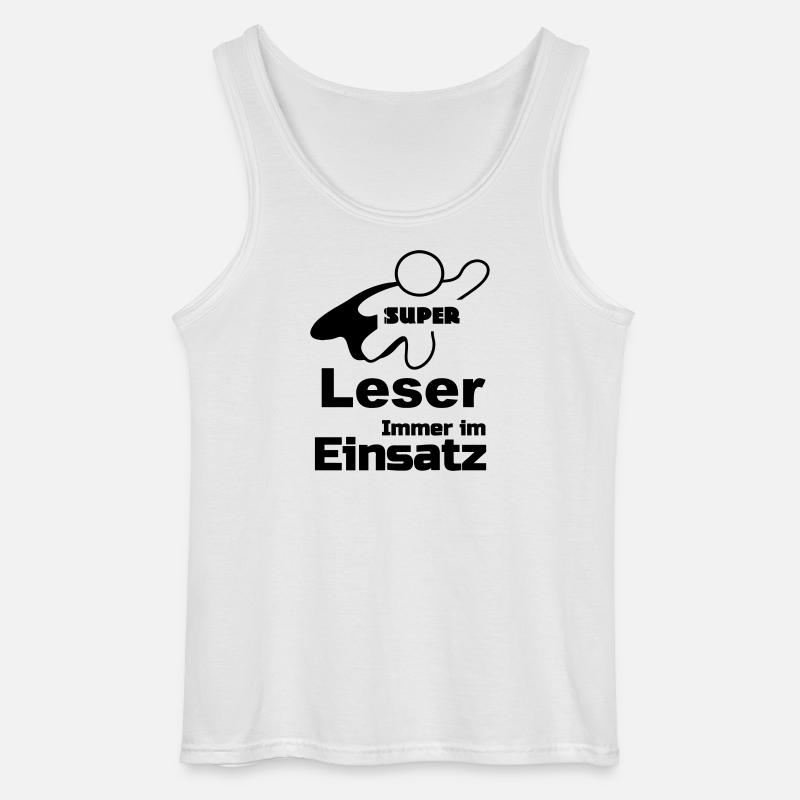 Super Leser Geschenk - Gildan Männer Tank Top - Weiß