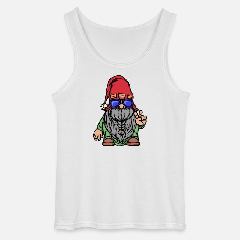 Bart Vollbart Gesichtsbehaarung Bartfrisur - Gildan Männer Tank Top - Weiß
