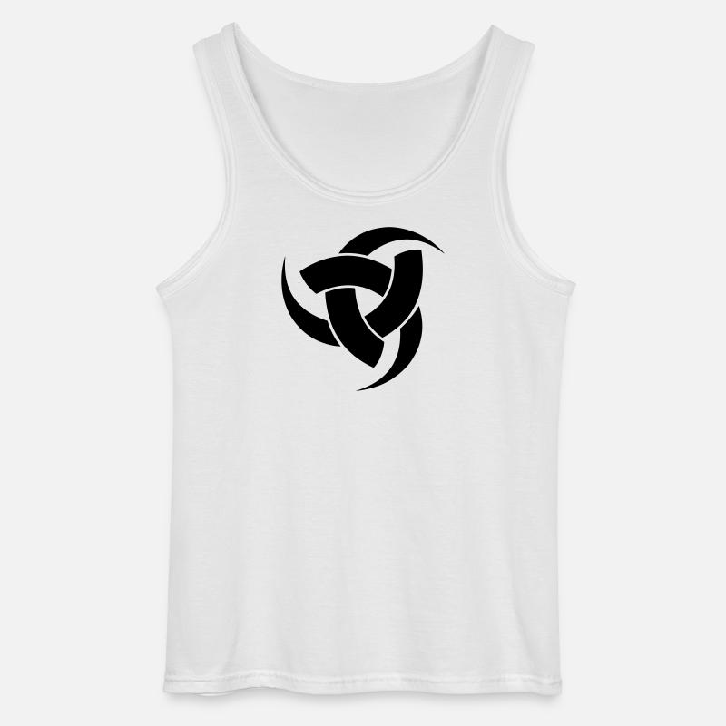 Odins Drei-Hörner-Symbol - Gildan Männer Tank Top - Weiß