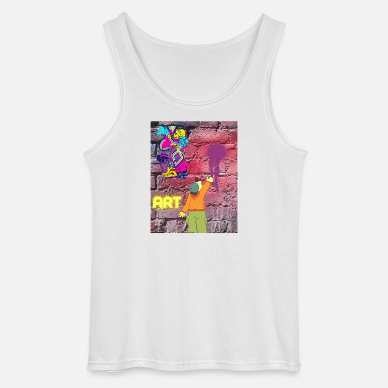 Graffiti ART - Gildan Männer Tank Top - Weiß