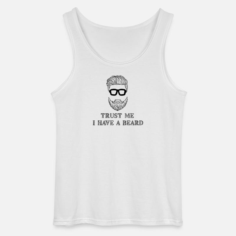 Bartträger Bart Statement Schnurrbart Humorvoll - Gildan Männer Tank Top - Weiß