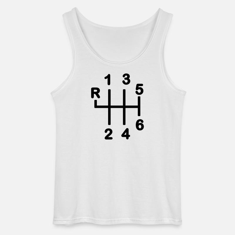 Getriebe 6-Gang-Getriebe - Gildan Männer Tank Top - Weiß