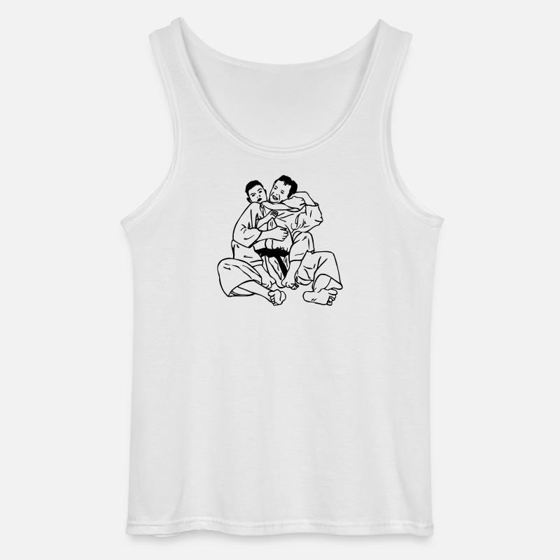 Jiujitsu Halsklemme - Gildan Männer Tank Top - Weiß
