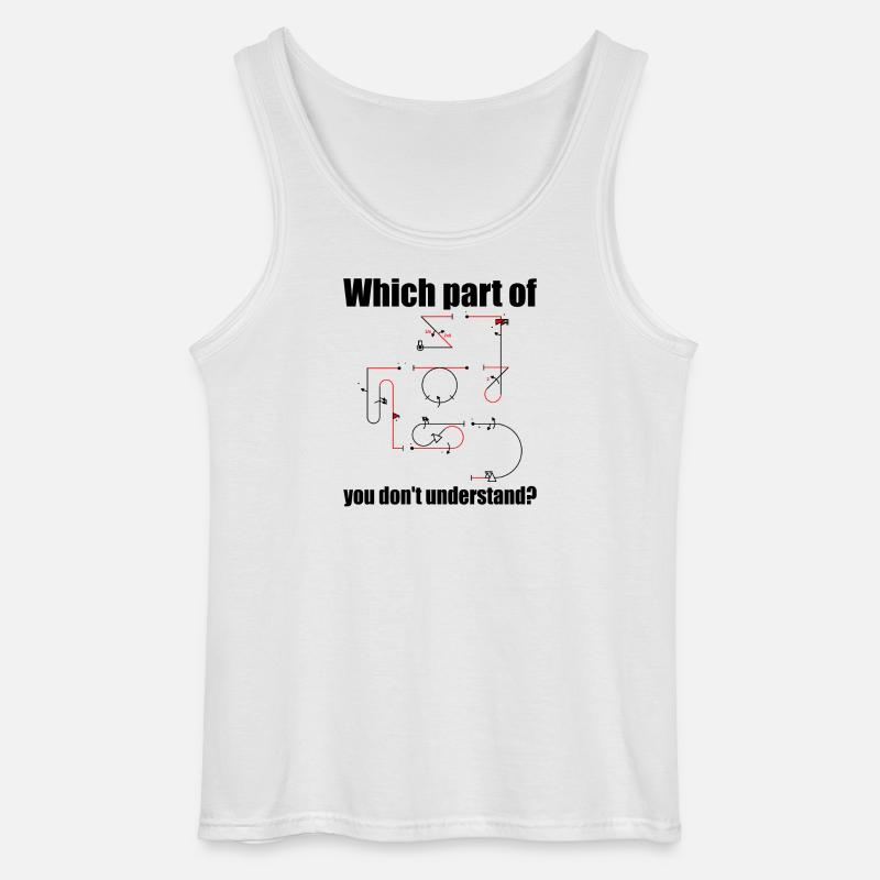 Aresti Symbol Aerobatic Pilot Flight Maneuvers - Gildan Men’s Tank Top - white