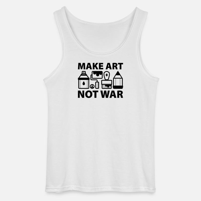 Make art not war - Gildan Männer Tank Top - Weiß