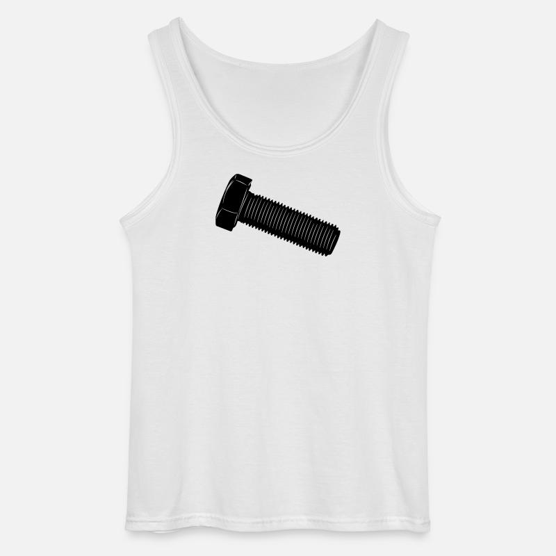 Schraube für eine Mutter - Gildan Männer Tank Top - Weiß