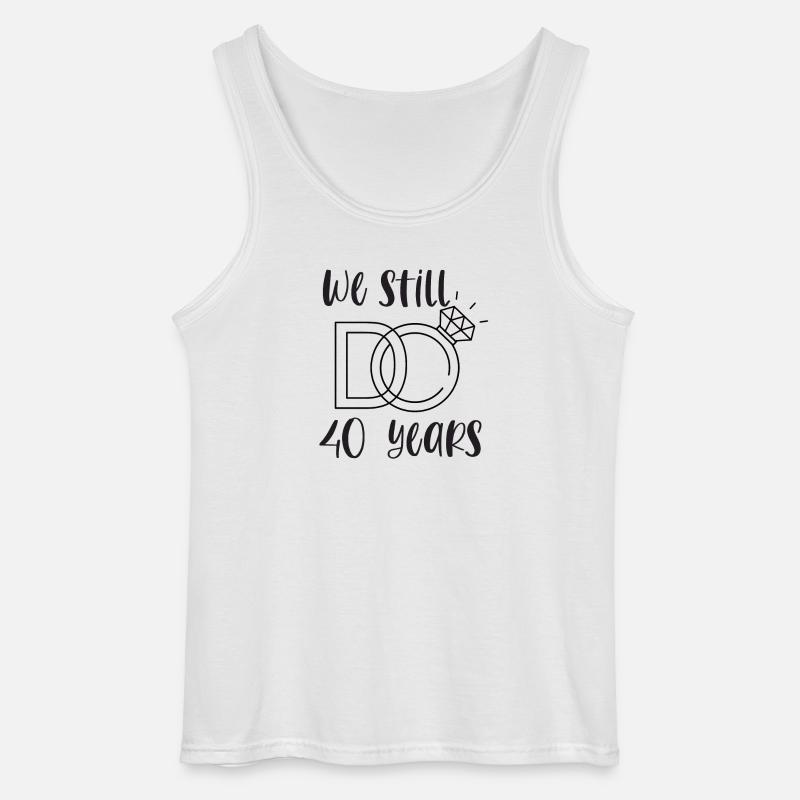 40th Wedding Anniversary Ruby Wedding Wedding Gift - Gildan Men’s Tank Top - white