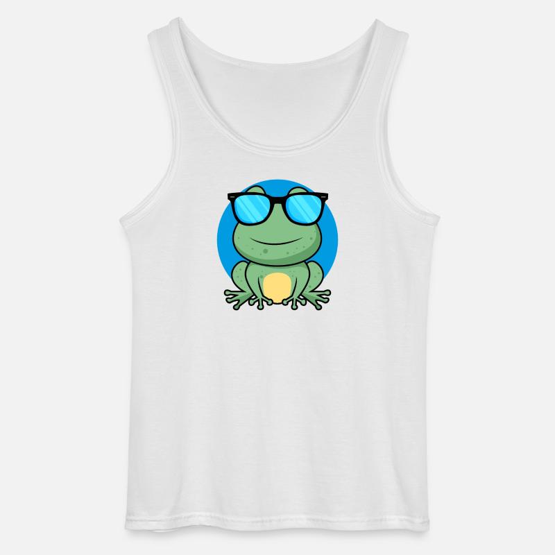 Cool Frog - Gildan Männer Tank Top - Weiß