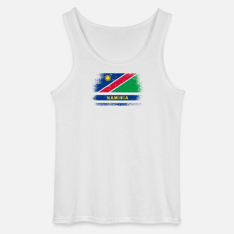 Namibia Flaggen Design - Gildan Männer Tank Top - Weiß
