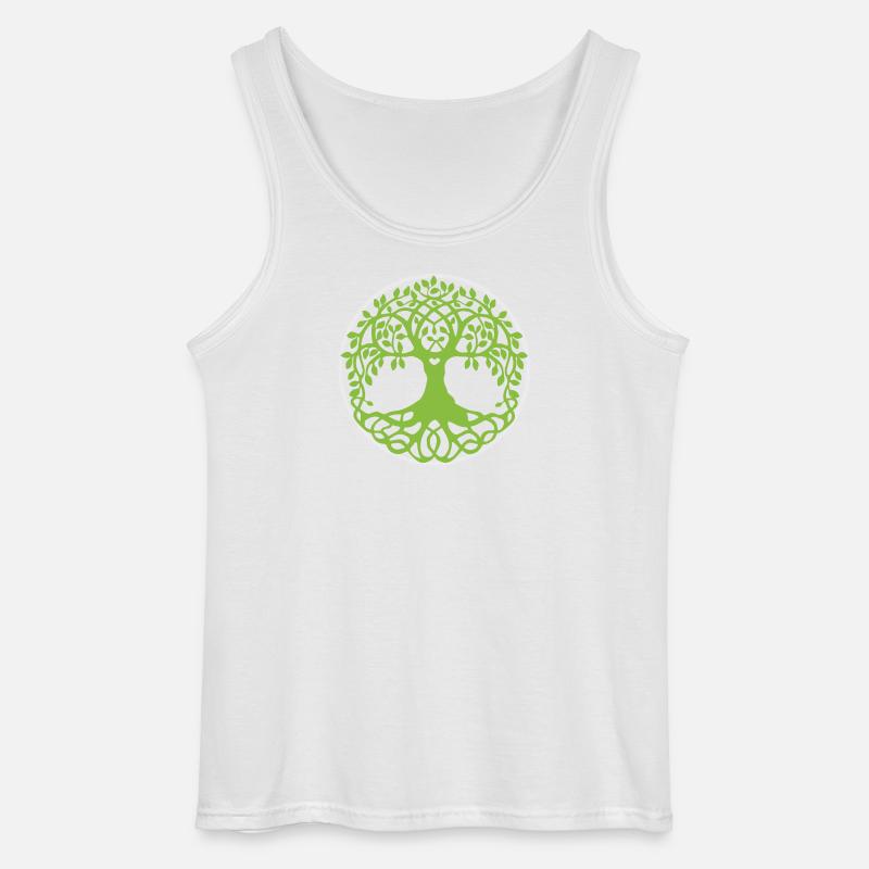 Mandala Baum des Lebens - Gildan Männer Tank Top - Weiß