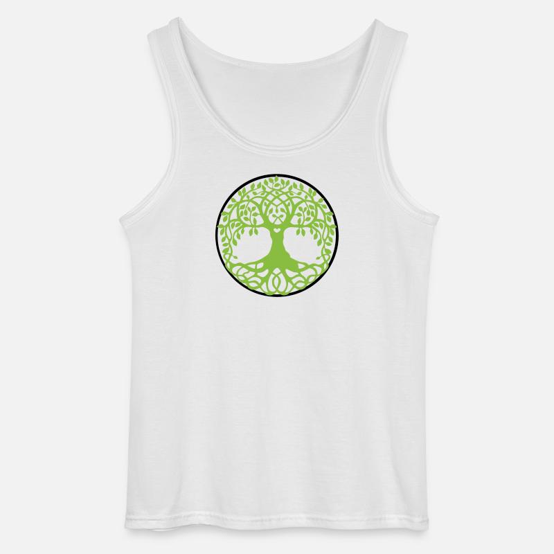 Mandala Baum des Lebens - Gildan Männer Tank Top - Weiß