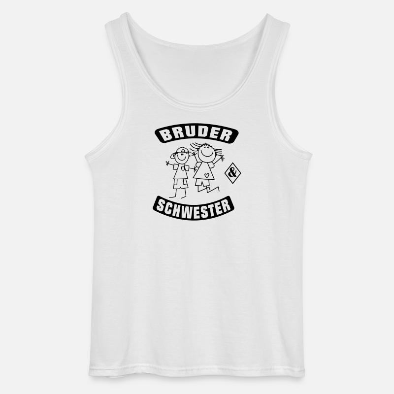Bruder und Schwester - Gildan Männer Tank Top - Weiß