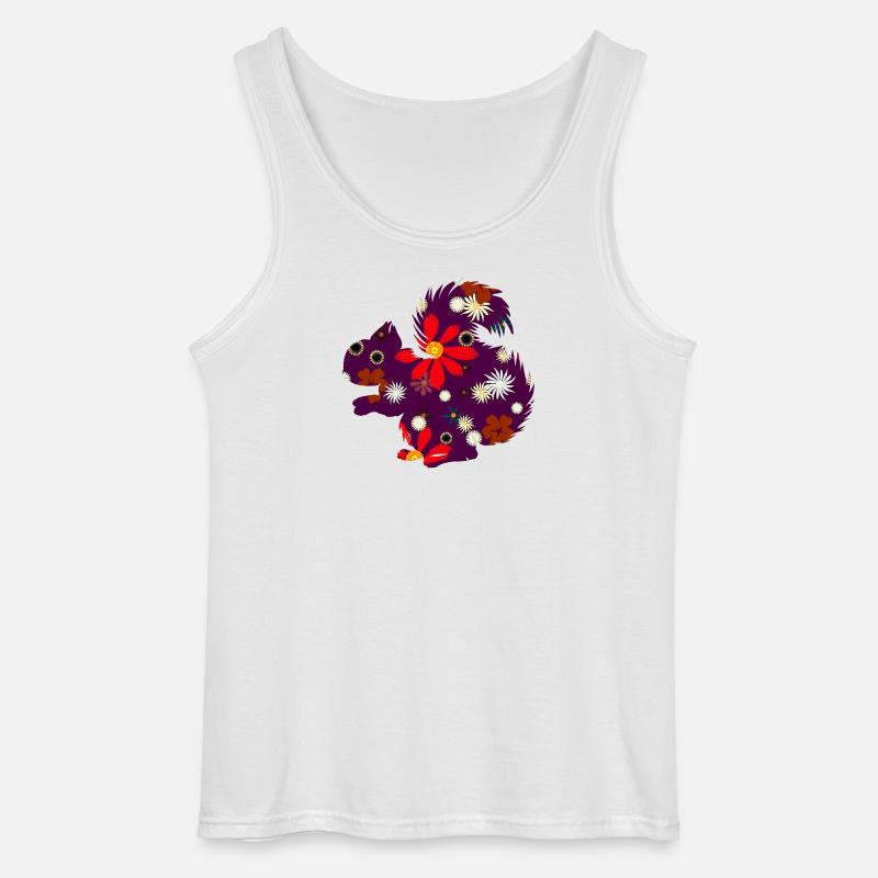 Herbstoutfit freizeit, eichhörnchchen design - Gildan Männer Tank Top - Weiß