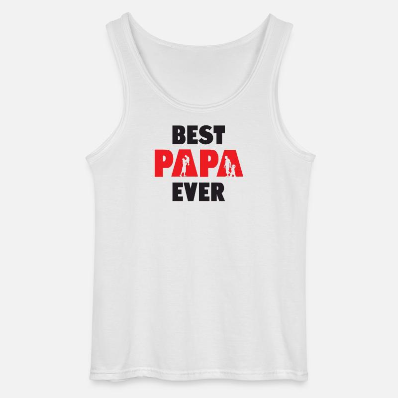 Bester Papa aller Zeiten - Gildan Männer Tank Top - Weiß