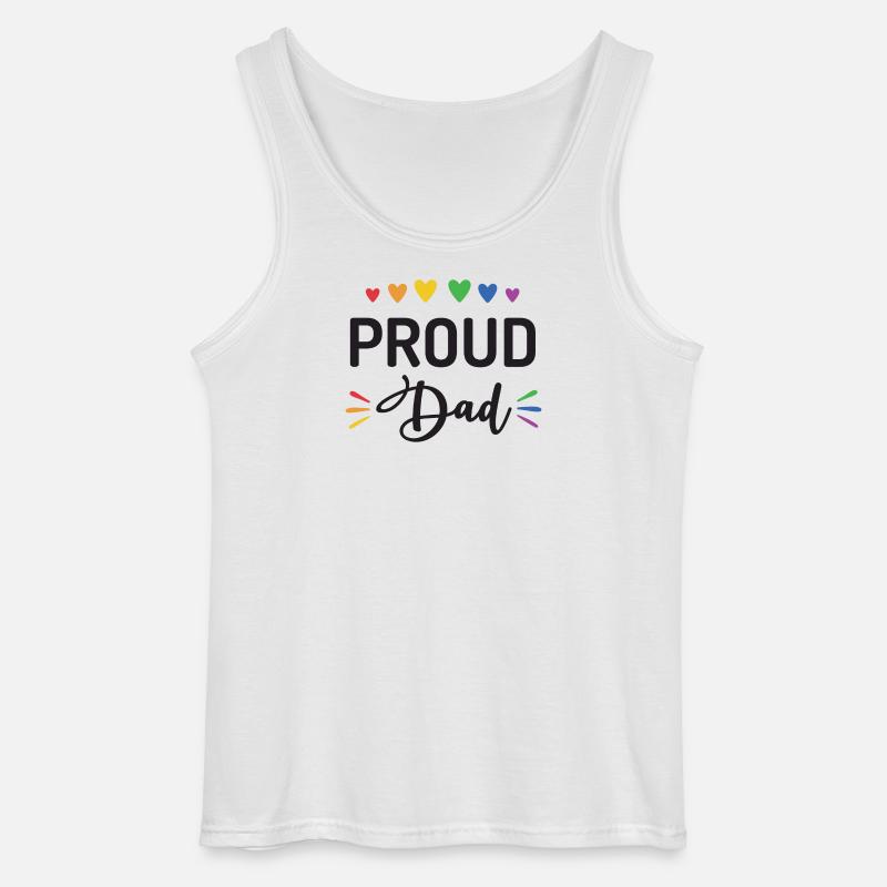 Stolzer Papa - Gildan Männer Tank Top - Weiß