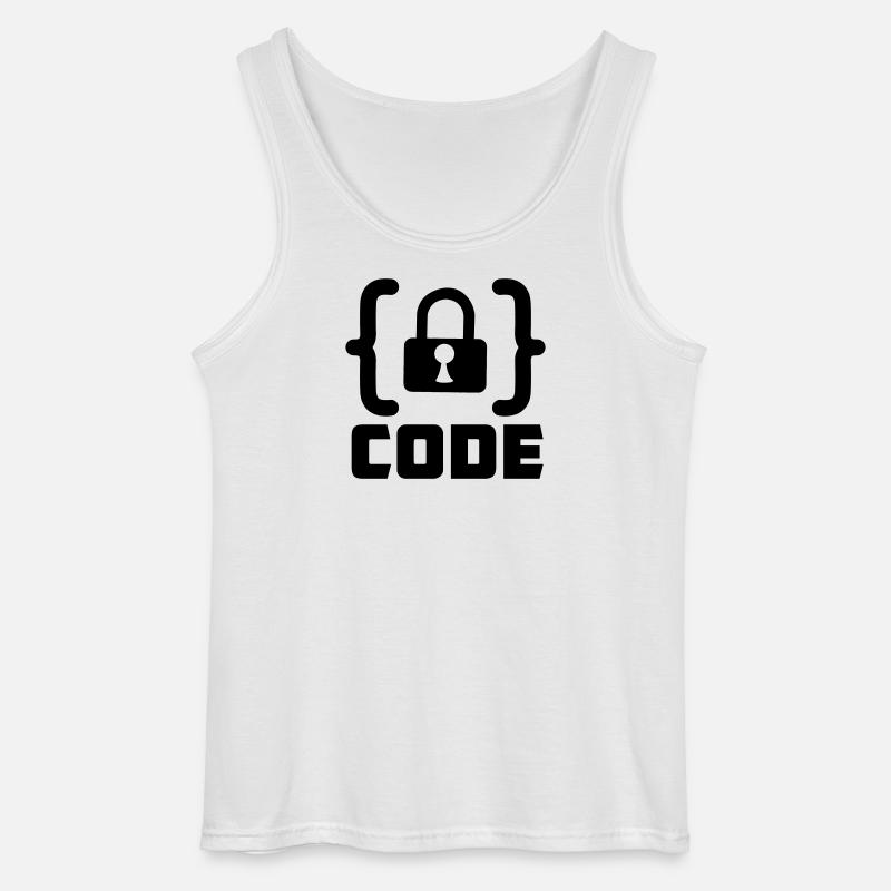 Code mit Sperrprogrammierer - Gildan Männer Tank Top - Weiß