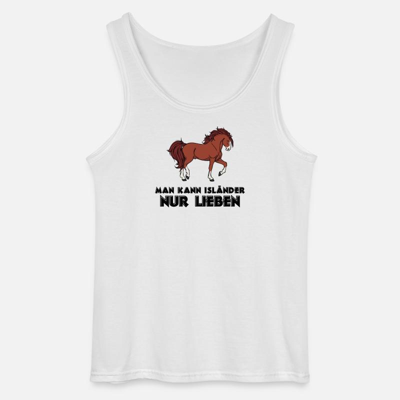 Islandpferde Statement Pferde Pferdeliebe Isländer - Gildan Männer Tank Top - Weiß