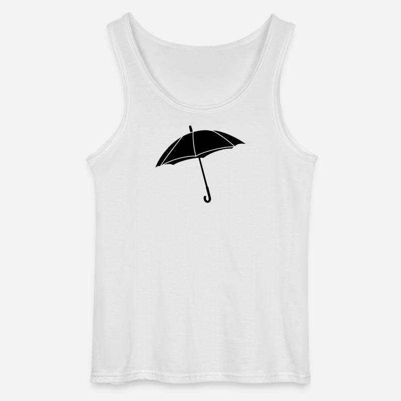 Regenschirm - Gildan Männer Tank Top - Weiß