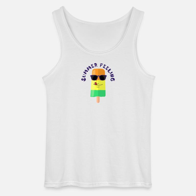 Eiscreme mit Sonnenbrille Summer Feeling Sommer - Gildan Männer Tank Top - Weiß