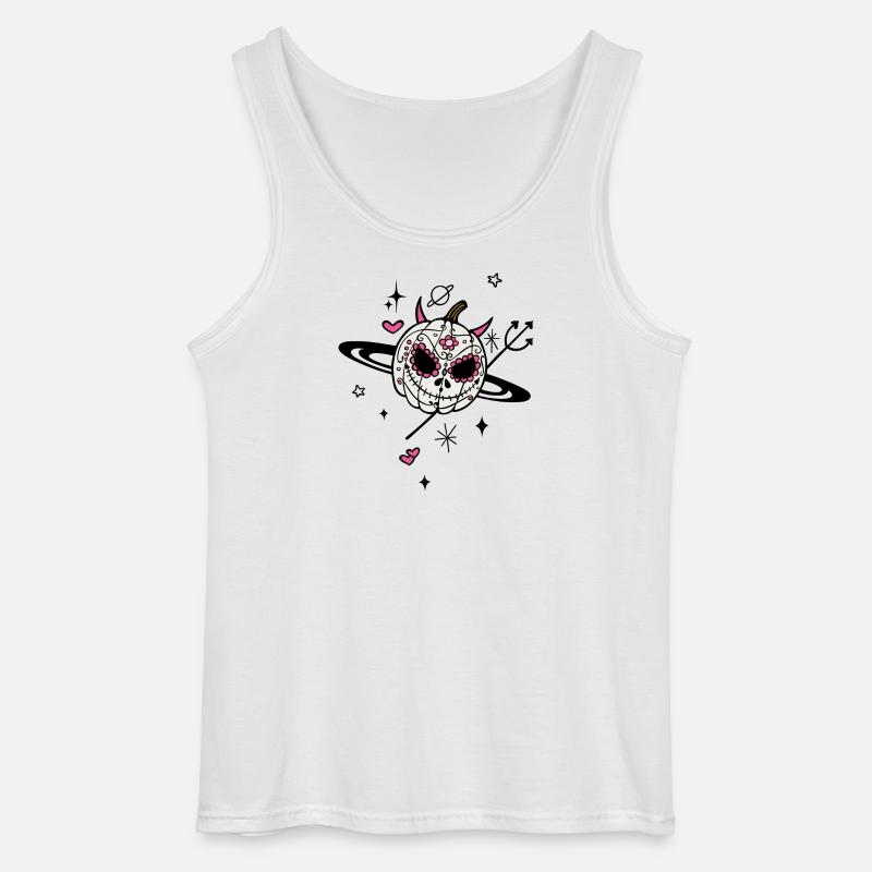 Pumpkin Devil Halloween Universe - Gildan Men’s Tank Top - white