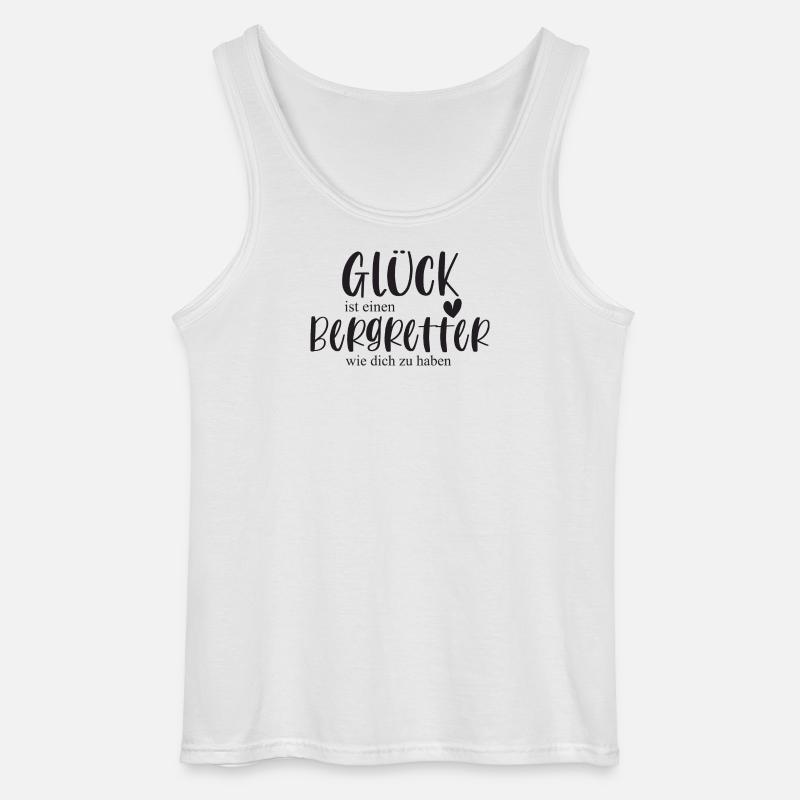 Bergretter Berg Klettern Berg Geschenk - Gildan Männer Tank Top - Weiß