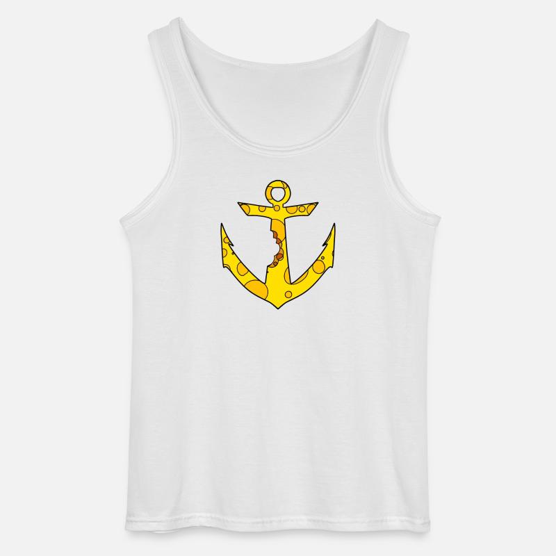 Käse Anker - Gildan Männer Tank Top - Weiß