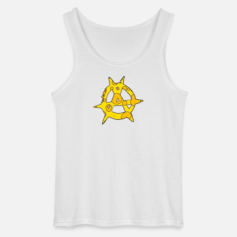 Anarchy symbol cheese - Gildan Men’s Tank Top - white