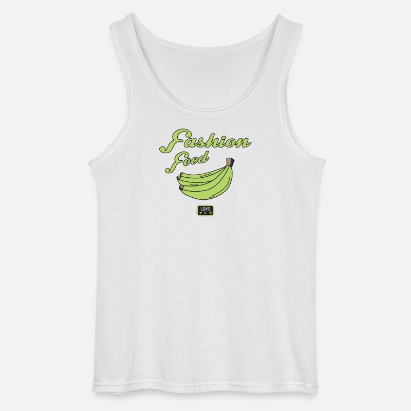 Mode Essen Bananen - Gildan Männer Tank Top - Weiß