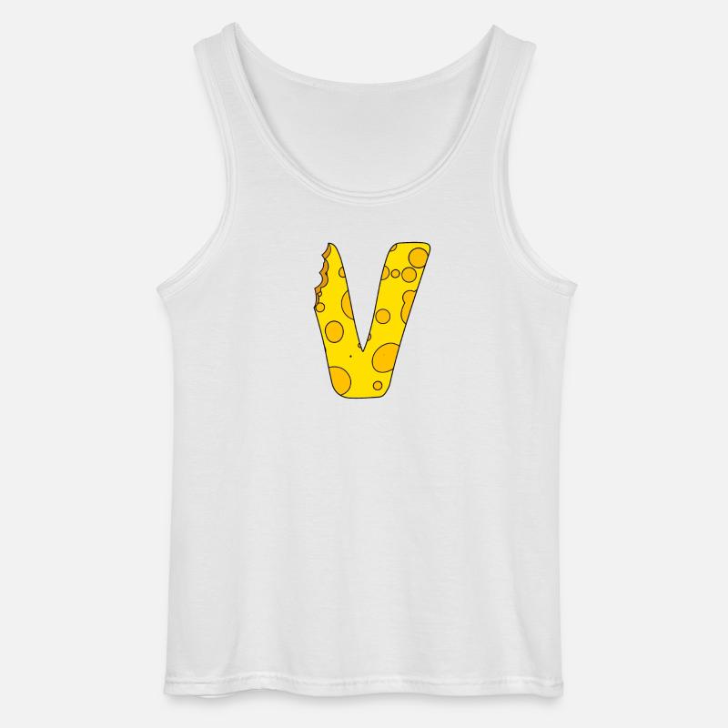 Buchstabe V - Gildan Männer Tank Top - Weiß